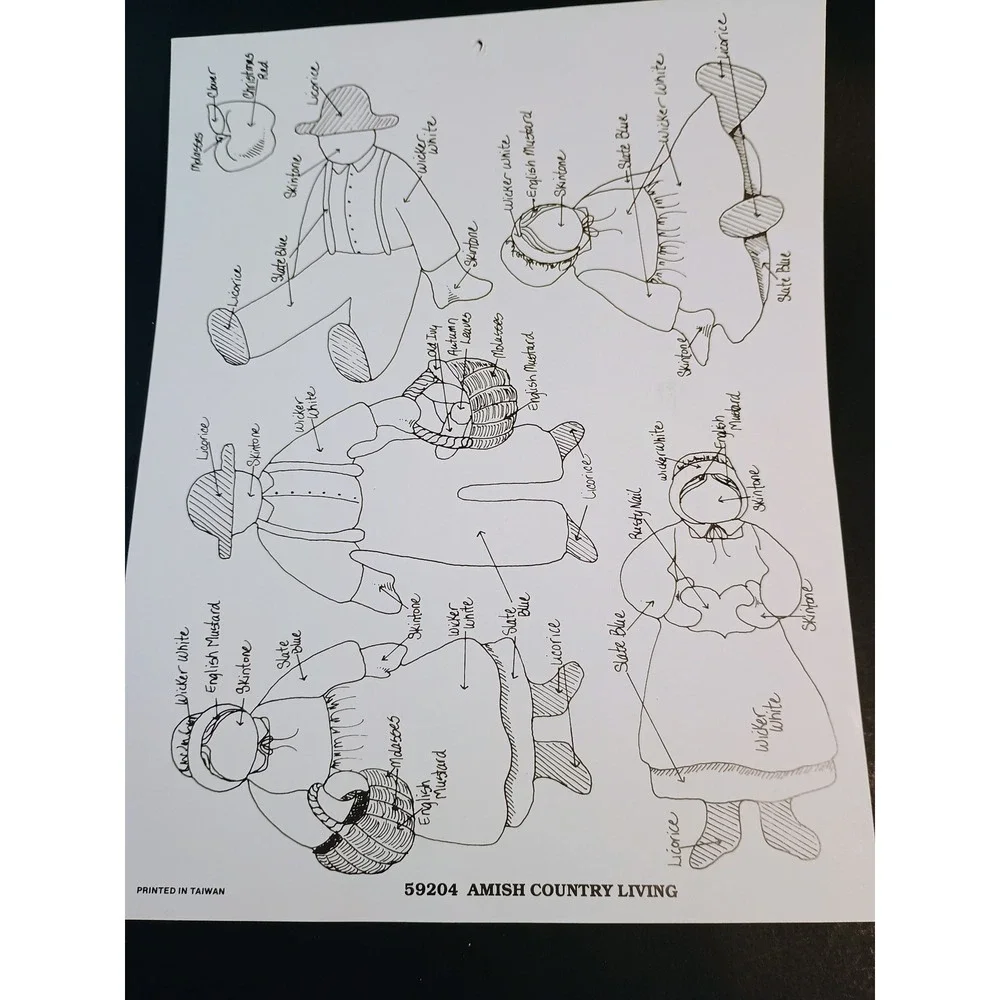 Plaid Apple Bits‎ Wood Cut Outs Paste Patterns Craft Kit No 59204 Amish Country